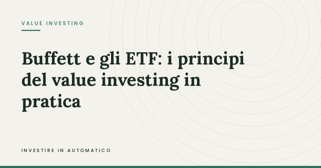 Buffett e gli ETF: i principi del value investing in pratica Copertina: Buffett e gli ETF: i principi del value investing in pratica